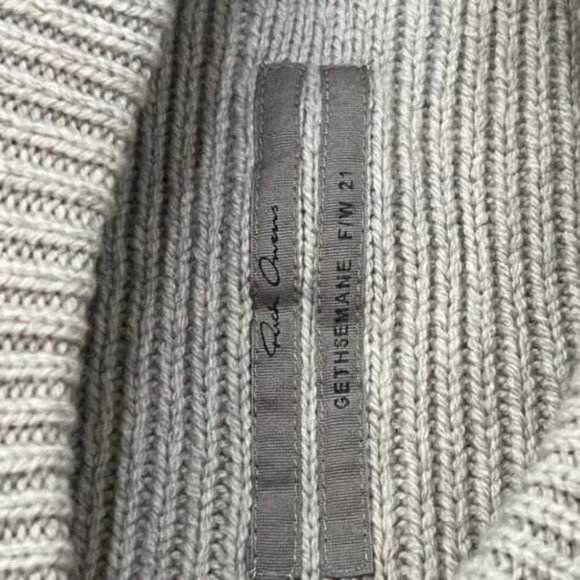 Rick Owens Cashmere Ribbed Sweater Medium - Picture 2 of 4
